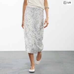 Zara Women's Off-White Slingback Flats, Size 39